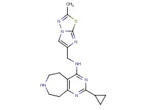2-cyclopropyl-N-[(2-methylimidazo[2,1-b][1,3,4]thiadiazol-6-yl)methyl]-6,7,8,9-tetrahydro-5H-pyrimido[4,5-d]azepin-4-amine hydrochloride
