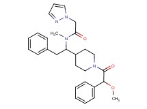 N-(1-{1-[methoxy(phenyl)acetyl]-4-piperidinyl}-2-phenylethyl)-N-methyl-2-(1H-pyrazol-1-yl)acetamide