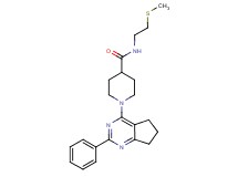 N-[2-(methylthio)ethyl]-1-(2-phenyl-6,7-dihydro-5H-cyclopenta[d]pyrimidin-4-yl)-4-piperidinecarboxamide