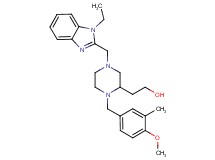 2-[4-[(1-ethyl-1H-benzimidazol-2-yl)methyl]-1-(4-methoxy-3-methylbenzyl)-2-piperazinyl]ethanol