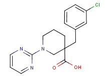 3-(3-chlorobenzyl)-1-pyrimidin-2-ylpiperidine-3-carboxylic acid