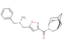 ({3-[(1R*,3s,6r,8S*)-4-azatricyclo[4.3.1.1~3,8~]undec-4-ylcarbonyl]isoxazol-5-yl}methyl)benzyl(methyl)amine