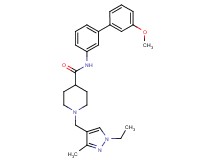 1-[(1-ethyl-3-methyl-1H-pyrazol-4-yl)methyl]-N-(3'-methoxy-3-biphenylyl)-4-piperidinecarboxamide