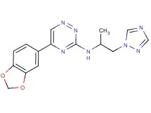 5-(1,3-benzodioxol-5-yl)-N-[1-methyl-2-(1H-1,2,4-triazol-1-yl)ethyl]-1,2,4-triazin-3-amine