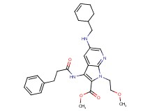 methyl 5-[(3-cyclohexen-1-ylmethyl)amino]-1-(2-methoxyethyl)-3-[(3-phenylpropanoyl)amino]-1H-pyrrolo[2,3-b]pyridine-2-carboxylate