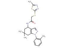 N-[6,6-dimethyl-1-(2-methylphenyl)-4,5,6,7-tetrahydro-1H-indazol-4-yl]-2-[(5-methyl-1,3,4-thiadiazol-2-yl)thio]acetamide