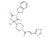 3-(2,3-dihydro-1H-inden-2-yl)-5-{1-[(2E)-3-(1H-imidazol-4-yl)-2-propenoyl]-4-piperidinyl}-5-methyl-2,4-imidazolidinedione