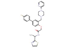 2-[(4'-fluoro-3-{[4-(2-pyridinyl)-1-piperazinyl]methyl}-4-biphenylyl)oxy]-N-[1-(1,3-thiazol-2-yl)ethyl]acetamide