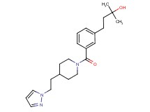 2-methyl-4-[3-({4-[2-(1H-pyrazol-1-yl)ethyl]-1-piperidinyl}carbonyl)phenyl]-2-butanol