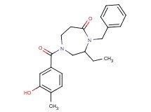 4-benzyl-3-ethyl-1-(3-hydroxy-4-methylbenzoyl)-1,4-diazepan-5-one