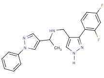 N-{[3-(2,4-difluorophenyl)-1H-pyrazol-4-yl]methyl}-1-(1-phenyl-1H-pyrazol-4-yl)ethanamine