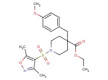 ethyl 1-[(3,5-dimethyl-4-isoxazolyl)sulfonyl]-4-(4-methoxybenzyl)-4-piperidinecarboxylate