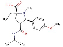 (2S*,4S*,5R*)-2-ethyl-4-[(isopropylamino)carbonyl]-5-(4-methoxyphenyl)-1-methylpyrrolidine-2-carboxylic acid