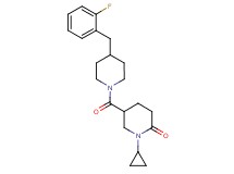 1-cyclopropyl-5-{[4-(2-fluorobenzyl)-1-piperidinyl]carbonyl}-2-piperidinone