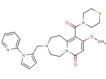 9-methoxy-3-{[1-(2-pyridinyl)-1H-pyrrol-2-yl]methyl}-10-(4-thiomorpholinylcarbonyl)-2,3,4,5-tetrahydropyrido[1,2-d][1,4]diazepin-7(1H)-one