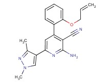 4-[2-(allyloxy)phenyl]-2-amino-6-(1,3-dimethyl-1H-pyrazol-4-yl)nicotinonitrile