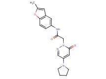 N-(2-methyl-1-benzofuran-5-yl)-2-[6-oxo-4-(1-pyrrolidinyl)-1(6H)-pyridazinyl]acetamide