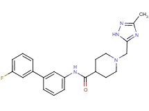 N-(3'-fluorobiphenyl-3-yl)-1-[(3-methyl-1H-1,2,4-triazol-5-yl)methyl]piperidine-4-carboxamide