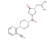 2-{4-[(1-isobutyl-5-oxopyrrolidin-3-yl)carbonyl]piperazin-1-yl}nicotinonitrile