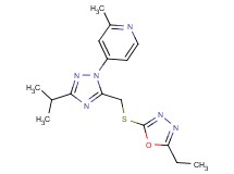 4-(5-{[(5-ethyl-1,3,4-oxadiazol-2-yl)thio]methyl}-3-isopropyl-1H-1,2,4-triazol-1-yl)-2-methylpyridine