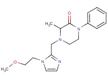 4-{[1-(2-methoxyethyl)-1H-imidazol-2-yl]methyl}-3-methyl-1-phenylpiperazin-2-one