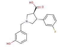 (3S*,4R*)-4-(3-fluorophenyl)-1-(3-hydroxybenzyl)pyrrolidine-3-carboxylic acid