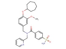 4-(aminosulfonyl)-N-[4-(cycloheptyloxy)-3-methoxybenzyl]-N-(2-pyridinylmethyl)benzamide