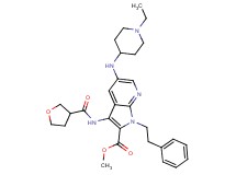 methyl 5-[(1-ethyl-4-piperidinyl)amino]-1-(2-phenylethyl)-3-[(tetrahydro-3-furanylcarbonyl)amino]-1H-pyrrolo[2,3-b]pyridine-2-carboxylate