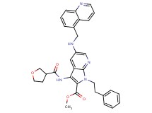 methyl 1-(2-phenylethyl)-5-[(5-quinolinylmethyl)amino]-3-[(tetrahydro-3-furanylcarbonyl)amino]-1H-pyrrolo[2,3-b]pyridine-2-carboxylate