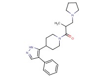 1-(2-methyl-3-pyrrolidin-1-ylpropanoyl)-4-(4-phenyl-1H-pyrazol-5-yl)piperidine