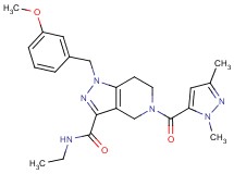 5-[(1,3-dimethyl-1H-pyrazol-5-yl)carbonyl]-N-ethyl-1-(3-methoxybenzyl)-4,5,6,7-tetrahydro-1H-pyrazolo[4,3-c]pyridine-3-carboxamide