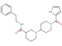 N-(2-phenylethyl)-1'-(1H-pyrrol-2-ylcarbonyl)-1,4'-bipiperidine-3-carboxamide