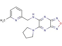 N-[(6-methyl-2-pyridinyl)methyl]-6-(1-pyrrolidinyl)[1,2,5]oxadiazolo[3,4-b]pyrazin-5-amine