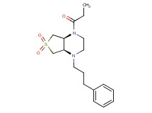 (4aS*,7aR*)-1-(3-phenylpropyl)-4-propionyloctahydrothieno[3,4-b]pyrazine 6,6-dioxide