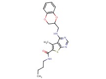 N-butyl-4-[(2,3-dihydro-1,4-benzodioxin-2-ylmethyl)amino]-5-methylthieno[2,3-d]pyrimidine-6-carboxamide