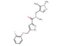 N-[(1,5-dimethyl-1H-pyrazol-4-yl)methyl]-5-[(2-fluorophenoxy)methyl]-N-methyl-1H-pyrazole-3-carboxamide