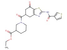 ethyl 1-({7-oxo-2-[(3-thienylcarbonyl)amino]-4,5,6,7-tetrahydro-1,3-benzothiazol-5-yl}carbonyl)-3-piperidinecarboxylate