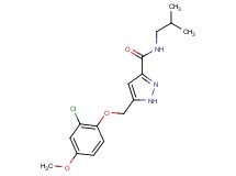 5-[(2-chloro-4-methoxyphenoxy)methyl]-N-isobutyl-1H-pyrazole-3-carboxamide