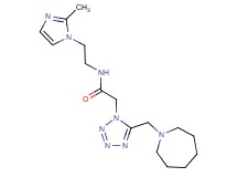 2-[5-(1-azepanylmethyl)-1H-tetrazol-1-yl]-N-[2-(2-methyl-1H-imidazol-1-yl)ethyl]acetamide