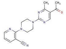 2-[4-(5-acetyl-4-methylpyrimidin-2-yl)piperazin-1-yl]nicotinonitrile