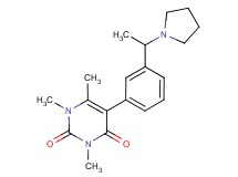 1,3,6-trimethyl-5-[3-(1-pyrrolidin-1-ylethyl)phenyl]pyrimidine-2,4(1H,3H)-dione