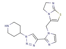 3-({2-[1-(4-piperidinyl)-1H-1,2,3-triazol-4-yl]-1H-imidazol-1-yl}methyl)-5,6-dihydroimidazo[2,1-b][1,3]thiazole dihydrochloride