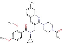 N-{[2-(4-acetyl-1-piperazinyl)-7-methyl-3-quinolinyl]methyl}-N-cyclopropyl-2,4-dimethoxybenzamide