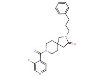 8-(3-fluoroisonicotinoyl)-2-(3-phenylpropyl)-2,8-diazaspiro[4.5]decan-3-one