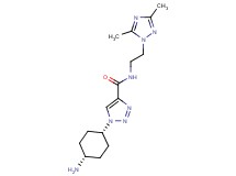 1-(cis-4-aminocyclohexyl)-N-[2-(3,5-dimethyl-1H-1,2,4-triazol-1-yl)ethyl]-1H-1,2,3-triazole-4-carboxamide