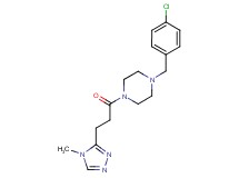 1-(4-chlorobenzyl)-4-[3-(4-methyl-4H-1,2,4-triazol-3-yl)propanoyl]piperazine