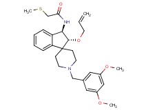N-[(2R*,3R*)-2-(allyloxy)-1'-(3,5-dimethoxybenzyl)-2,3-dihydrospiro[indene-1,4'-piperidin]-3-yl]-2-(methylthio)acetamide
