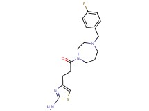 4-{3-[4-(4-fluorobenzyl)-1,4-diazepan-1-yl]-3-oxopropyl}-1,3-thiazol-2-amine