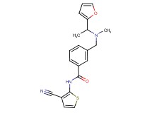 N-(3-cyano-2-thienyl)-3-{[[1-(2-furyl)ethyl](methyl)amino]methyl}benzamide
