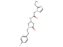 2-(2-ethyl-1H-imidazol-1-yl)-N-{1-[2-(4-fluorophenyl)ethyl]-5-oxopyrrolidin-3-yl}acetamide